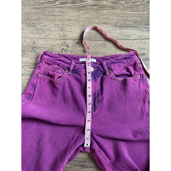 EUC Womens Pacsun Mom Jeans purple 100% cotton high waisted size 24 - Picture 9 of 10